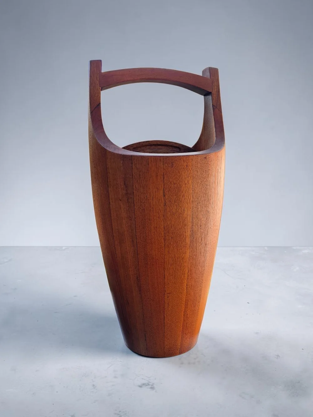 Dansk Mid-Century Teak Ice Bucket - Warm Brown